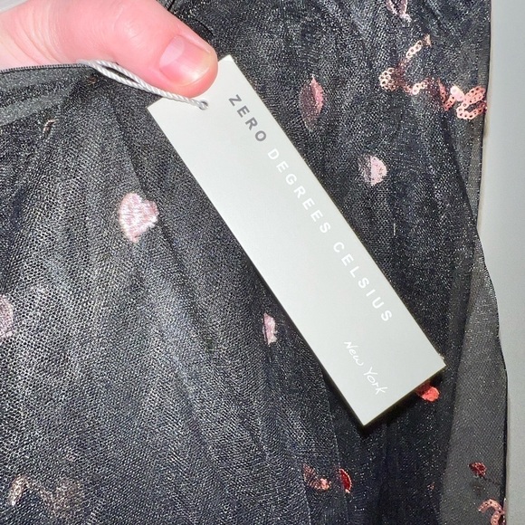 NWT Zero Degrees Celsius Ladies Tulle Sequin Love Hearts Skirt Size XS - Picture 5 of 8